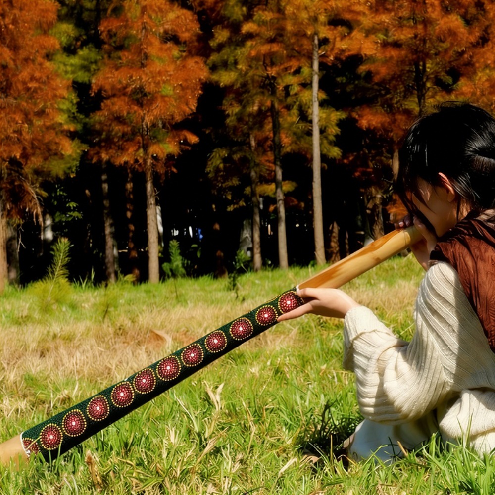 Musical Instrument Didgeridoo - ديجريدو من خشب الساج مطلي بألوان