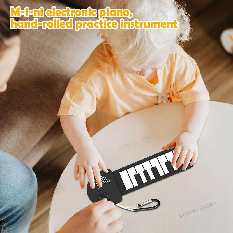 Musical Instrument Dulcimer - بيانو إلكتروني قابل للطي من السيليكون،