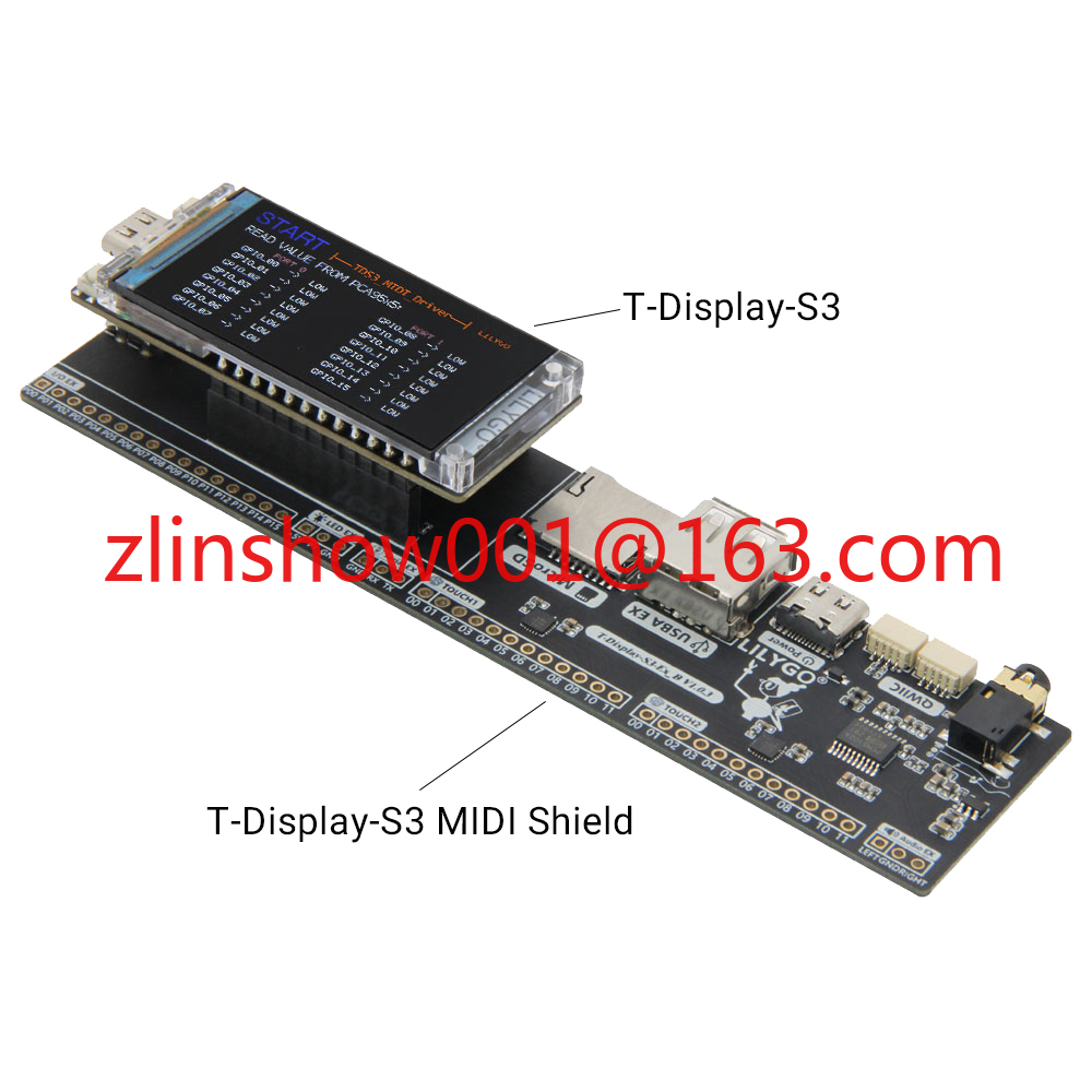 Musical Instrument Digital Interface - لوحة تطوير درع MIDI T-Display-S3 لتوسيع