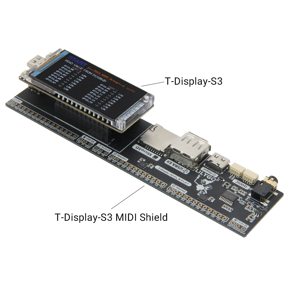 لوحة تطوير T-Display-S3 MIDI S - مراجعة Musical Instrument Digital Interface وسعره
