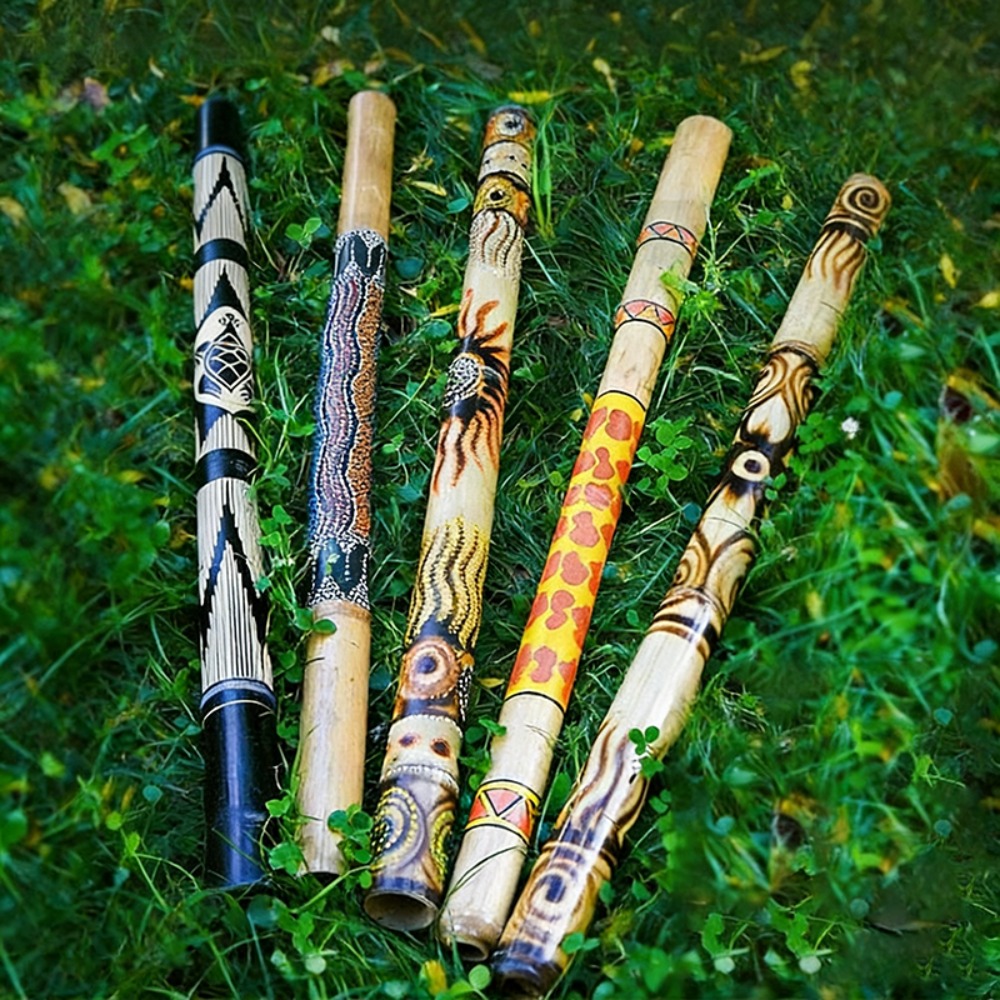 ديجريدو من خشب الساج مطلي بألو - مراجعة Musical Instrument Didgeridoo وسعره