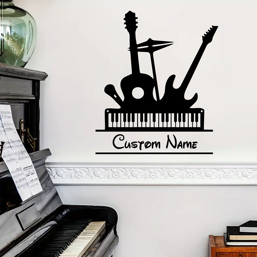 ملصق جداري فني من الفينيل بتصم - مراجعة Musical Instrument And Names وسعره