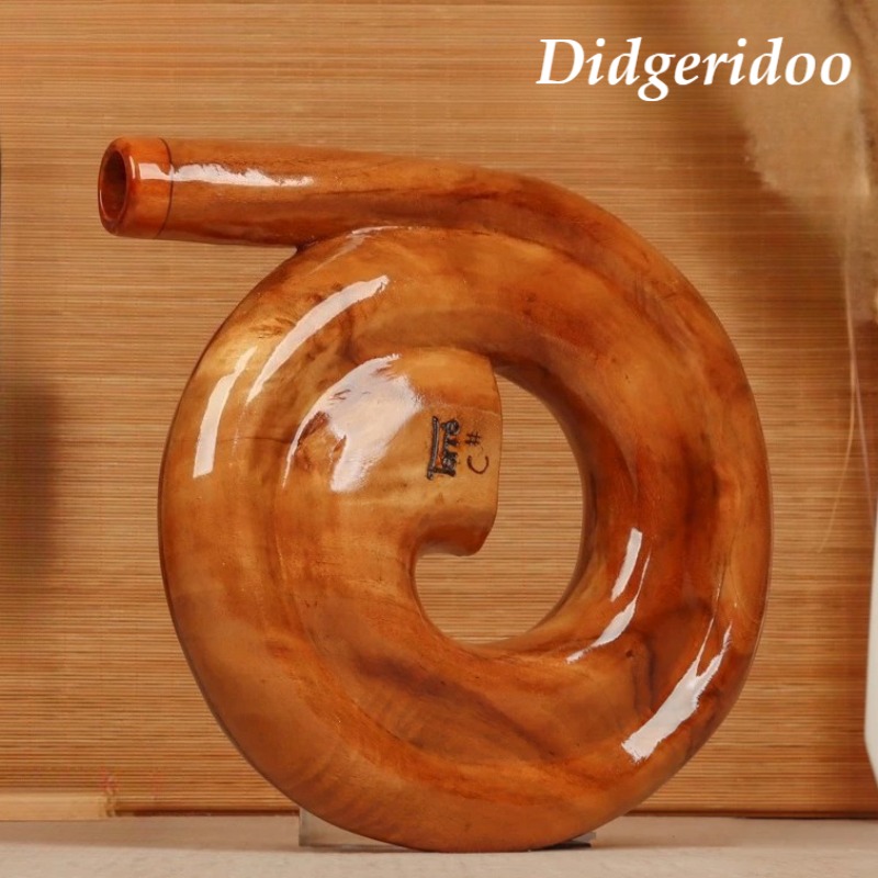 ديجريدو خشبي حلزوني محمول للتأ - مراجعة Musical Instrument Didgeridoo وسعره