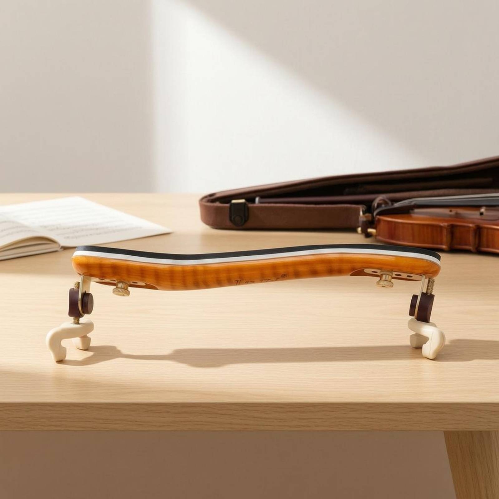 مسند كتف للكمان مقاس 4/4، مبطن - مراجعة Violin Musical Instrument وسعره