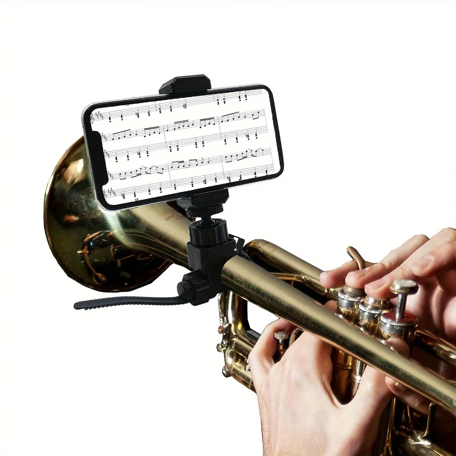 حامل هاتف معدني على شكل آلة مو - مراجعة Musical Instrument Horn وسعره