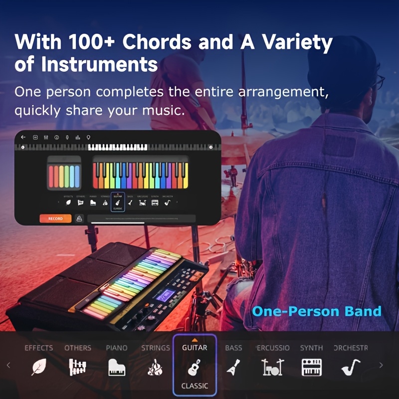 بيانو رقمي ذكي أنيق مزود بإضاء - مراجعة Musical Instrument Qin وسعره